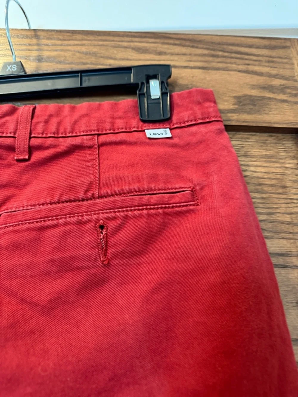 Levi's Mens 31 Red Chino Pants Straight Leg Vintage Style Casual